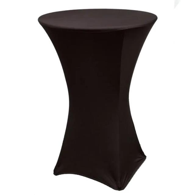 Rental store for LINEN, 30  RD SPANDEX TABLECOVER - BLACK in Fort Bragg CA